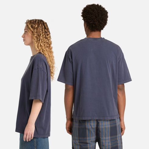 Sunwashed Embroidered Logo Tee