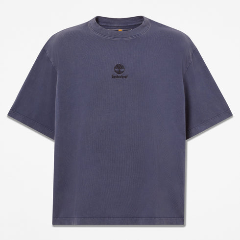 Sunwashed Embroidered Logo Tee
