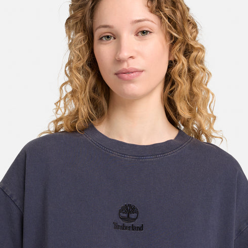 Sunwashed Embroidered Logo Tee