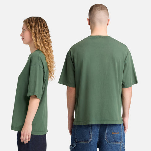 Sunwashed Embroidered Logo Tee