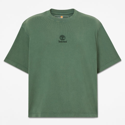 Sunwashed Embroidered Logo Tee