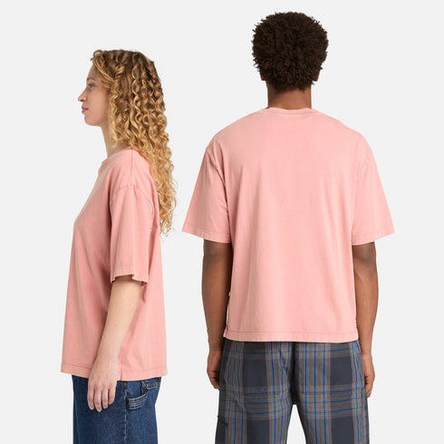 Sunwashed Embroidered Logo Tee