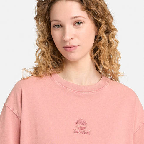 Sunwashed Embroidered Logo Tee