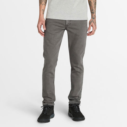 Timberland Mens 5 Pocket Washed - Jeans in Charcoal