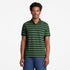Timberland Mens Millers River 4 Rows Stripes Short Sleeve Polo in Green