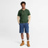 Timberland Mens Millers River 4 Rows Stripes Short Sleeve Polo in Green