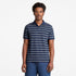 Timberland Mens Millers River 4 Rows Stripes Short Sleeve Polo in Blue