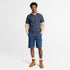 Timberland Mens Millers River 4 Rows Stripes Short Sleeve Polo in Blue