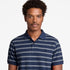 Timberland Mens Millers River 4 Rows Stripes Short Sleeve Polo in Blue
