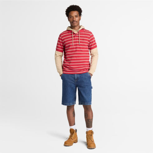 Timberland Mens Millers River 4 Rows Stripes Short Sleeve Polo