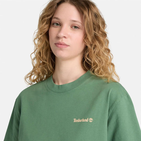 Timberland Mens Lake House Back Graphic Tee in Green