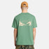 Timberland Mens Lake House Back Graphic Tee in Green
