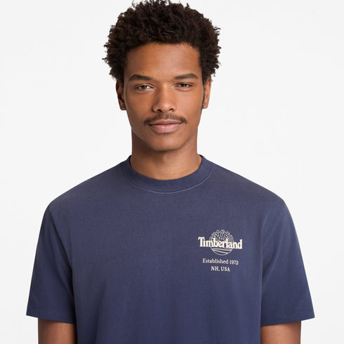 Sunfaded Back Tree Logo Graphic Hw Tee