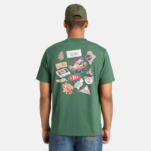 Timberland Mens Magnet Back Graphic Tee in Green