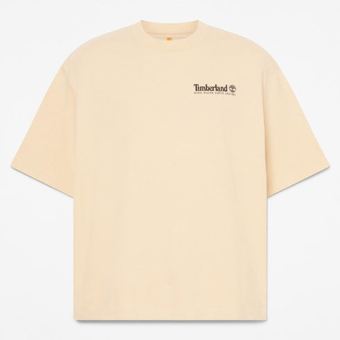 Timberland Mens Outdoor Photo Back Graphic Tee in Beige