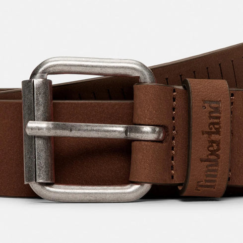 Men's 35Mm Nubuck Belt With Vertical Cuts