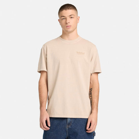 Timberland Mens Rugged Active Gear Back Graphic Tee in White