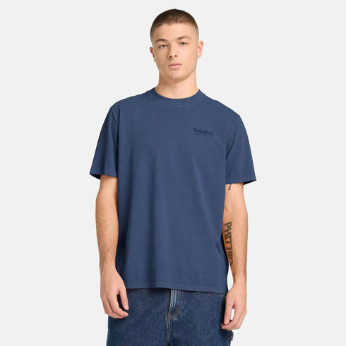 Timberland Mens Rugged Active Gear Back Graphic Tee in Blue