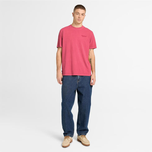 Timberland Mens Rugged Active Gear Back Graphic Tee in Red