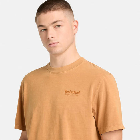 Timberland Mens Rugged Active Gear Back Graphic Tee in Brown