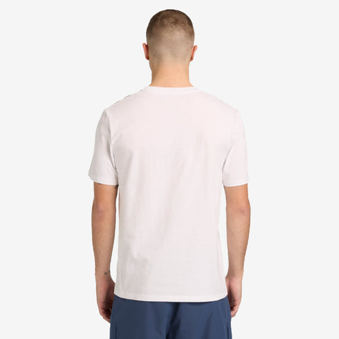 Timberland Mens Water Stack Logo Short Sleeve Tee in White