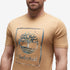 Timberland Mens Water Stack Logo Short Sleeve Tee in Brown