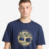 Timberland Mens Tree Logo Lake House Graphic Tee in Blue