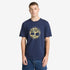 Timberland Mens Tree Logo Lake House Graphic Tee in Blue