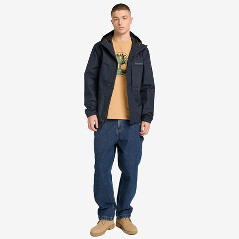 Timberland Mens Tree Logo Lake House Graphic Tee in Brown