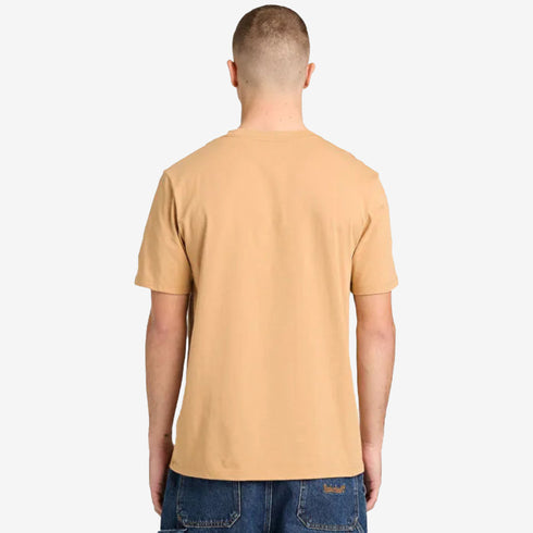 Timberland Mens Tree Logo Lake House Graphic Tee in Brown