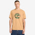 Timberland Mens Tree Logo Lake House Graphic Tee in Brown