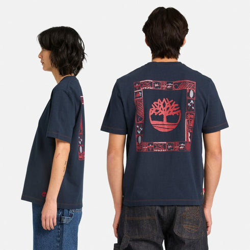 Timberland Mens Lunar New Year Graphic Short - T-Shirt in Blue