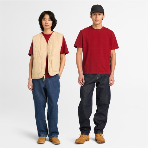 Timberland Mens Lunar New Year Graphic Short Sleeve Tee in Red