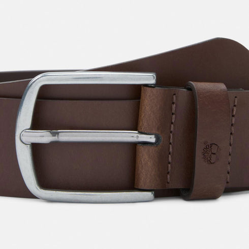 Timberland Mens Bluff Point Leather Belt in Brown