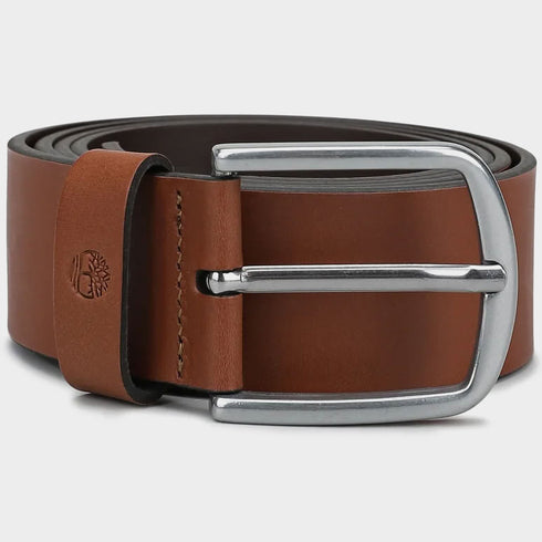 Timberland Mens Bluff Point Leather Belt in Brown