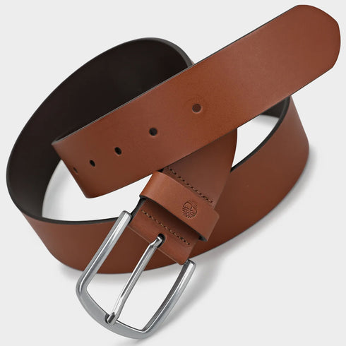 Timberland Mens Bluff Point Leather Belt in Brown