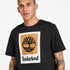 Timberland Mens Stack Logo Colored Short Sleeve Tee in Black