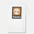 Timberland Mens Stack Logo Colored Short Sleeve Tee in White