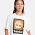 Timberland Mens Stack Logo Colored Short Sleeve Tee in White