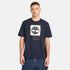 Timberland Mens Stack Logo Colored Short Sleeve Tee in Blue