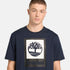 Timberland Mens Stack Logo Colored Short Sleeve Tee in Blue