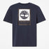 Timberland Mens Stack Logo Colored Short Sleeve Tee in Blue