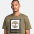 Timberland Mens Stack Logo Colored Short Sleeve Tee in Green