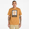 Timberland Mens Stack Logo Colored Short Sleeve Tee in Brown