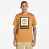 Timberland Mens Stack Logo Colored Short Sleeve Tee in Brown