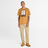 Timberland Mens Stack Logo Colored Short Sleeve Tee in Brown