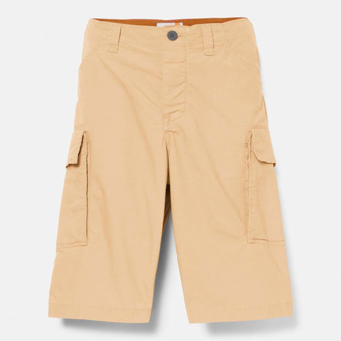 Timberland Mens Brookline Poplin Cargo Short in Light Wheat Boot