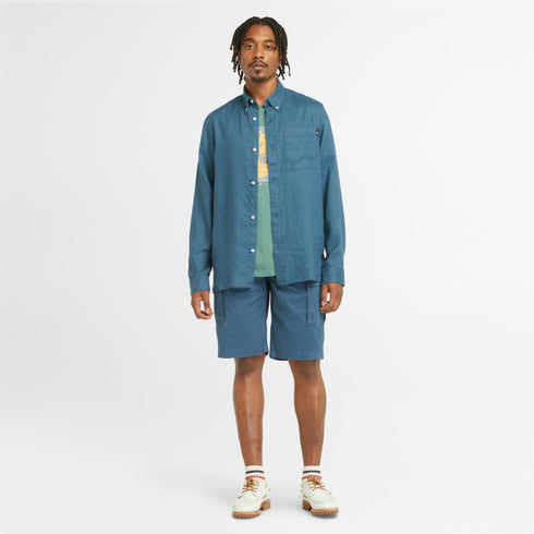 Timberland Mens Brookline Twill Cargo Short in Dark Denim