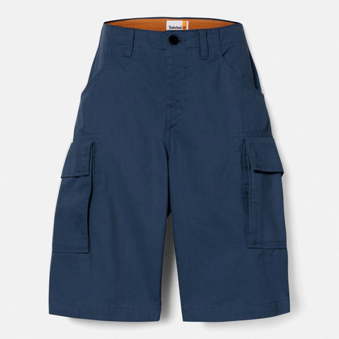 Timberland Mens Brookline Twill Cargo Short in Dark Sapphire