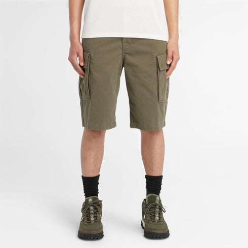 Timberland Mens Brookline Twill Cargo Short in Leaf Green